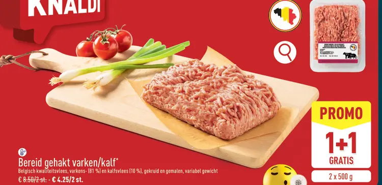 Promotie: Bereid gehakt varken/kalf