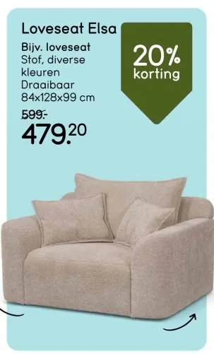 Aanbieding: Loveseat Elsa
