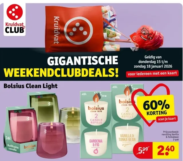 Promotie: Bolsius Clean light