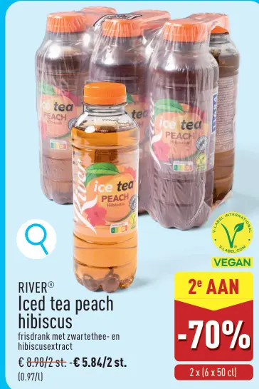 Promotie: Iced tea peach hibiscus