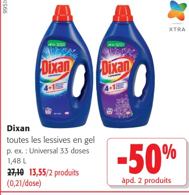 Offre: toutes les lessives en gel
