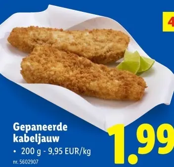 Promotie: Gepaneerde kabeljauw