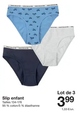 Offre: Slip enfant