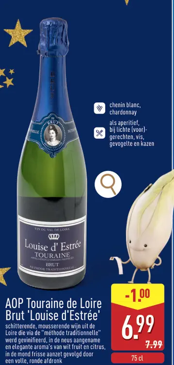 Promotie: AOP Touraine de Loire Brut 'Louise d'Estrée'