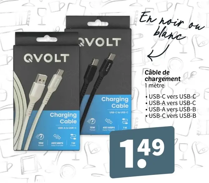 Offre: Câble de chargement