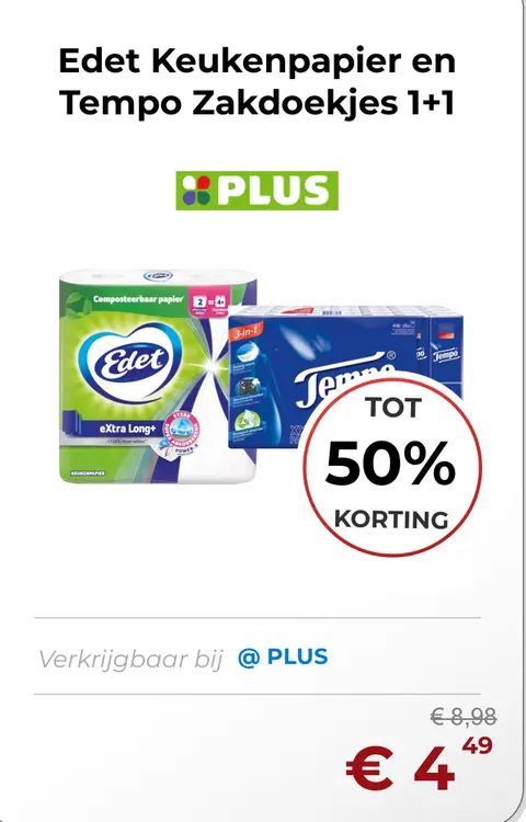 Aanbieding: Edet Keukenpapier en Tempo Zakdoekjes