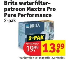 Promotie: Brita waterfilterpatroon Maxtra Pro Pure Performance