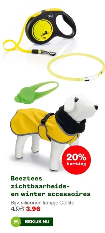 Aanbieding: Beeztees zichtbaarheids- en winter accessoire