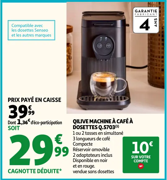 Promotie: Machine à café à dosettes q.5703