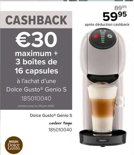 Offre: Dolce Gusto® Genio S