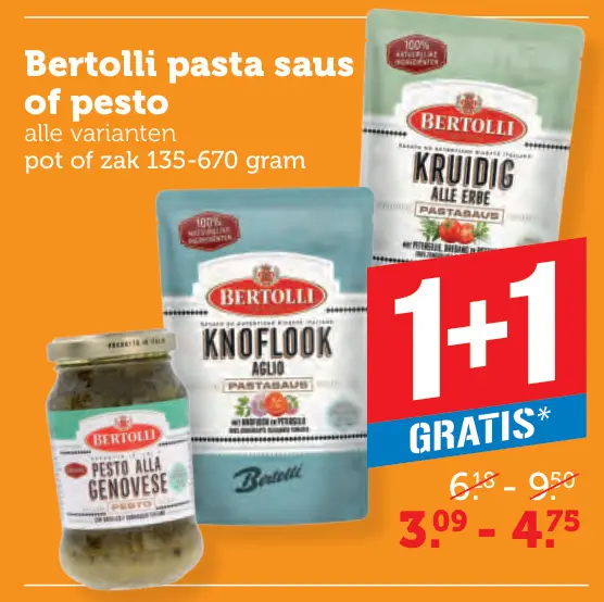 Aanbieding: Pasta saus of pesto