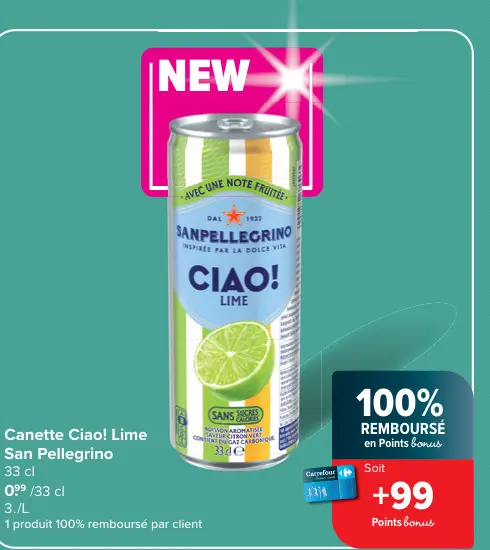 Offre: Canette Ciao! Lime