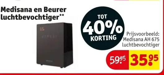 Aanbieding: Medisana en Beurer luchtbevochtiger