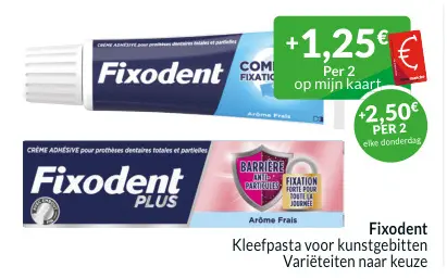 Promotie: Kleefpasta voor kunstgebitten