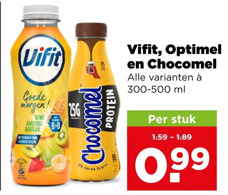 Aanbieding: Vifit, Optimel en Chocomel