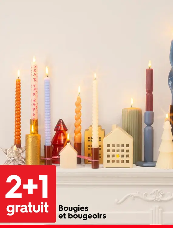 Offre: Bougies et bougeoirs
