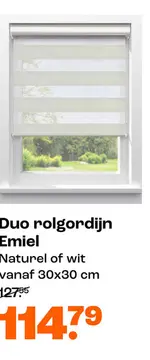 Aanbieding: Duo rolgordijn Emiel