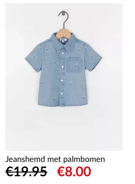 Promotie: Jeanshemd met palmbomen