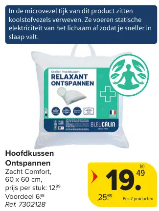 Promotie: Hoofdkussen Ontspannen