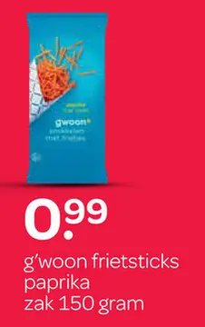 Aanbieding: g'woon frietsticks paprika