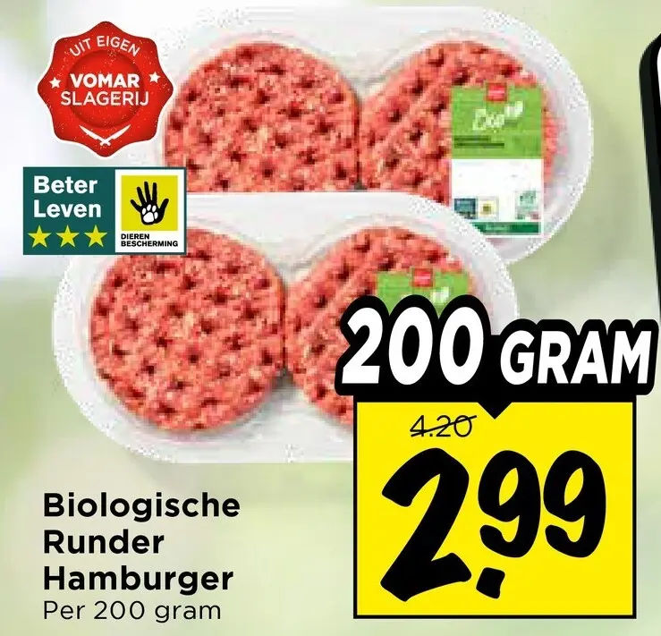 Aanbieding: Biologische Runder Hamburger