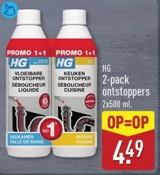 Aanbieding: 2-pack HG ontstoppers