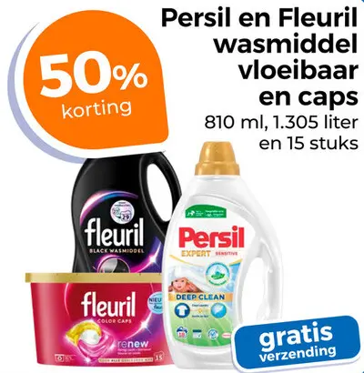 Aanbieding: Wasmiddel vloeibaar en caps