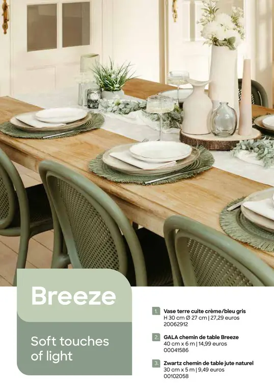 Offre: Vase terre cuite crème/bleu gris