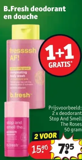 Promotie: deodorant en douche