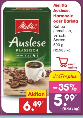 Aanbieding: Auslese, Harmonie oder Barista