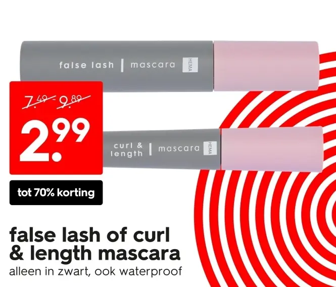 Aanbieding: false lash of curl & length mascara