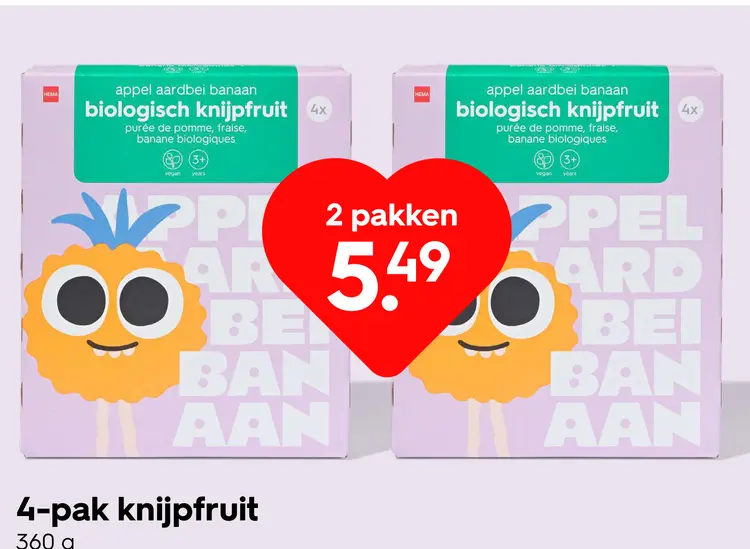 Promotie: biologisch knijpfruit