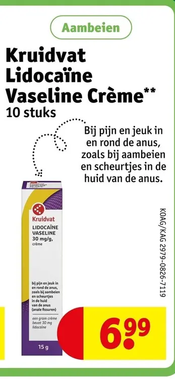 Aanbieding: Kruidvat Lidocaïne Vaseline Crème