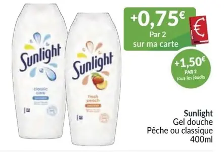 Offre: Gel douche Pêche ou classique