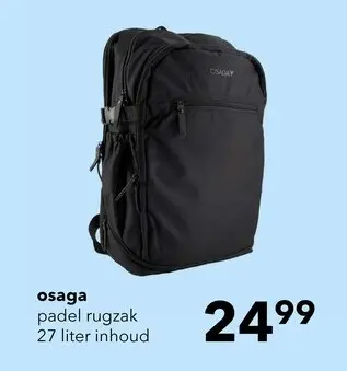 Aanbieding: Osaga multifunctionele padelrugzak zwart