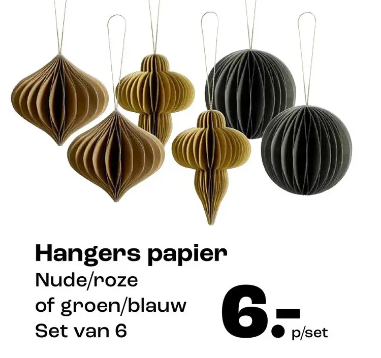 Aanbieding: Hangers papier