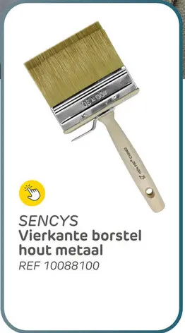 Promotie: Sencys verfborstel hout metaal 3x10cm