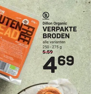 Aanbieding: Dillon Organic VERPAKTE BRODEN