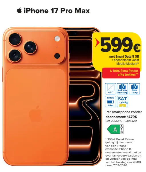 Promotie: iPhone 17 Pro Max