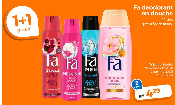 Aanbieding: Deodorant en douche