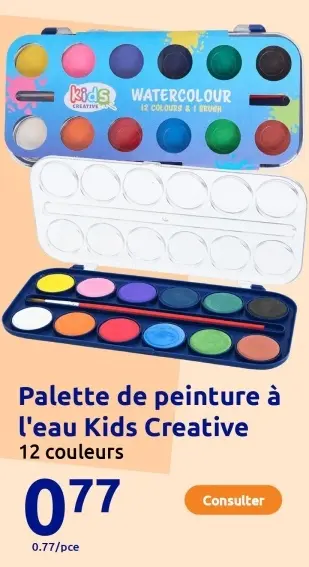 Offre: Palette de peinture à l'eau