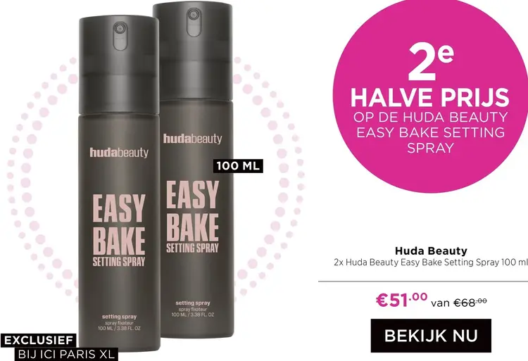 Aanbieding: Huda Beauty Easy Bake Setting Spray