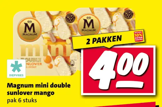 Aanbieding: Magnum mini double sunlover mango