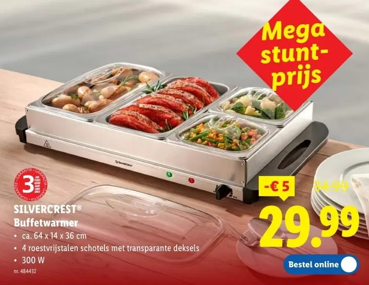 Promotie: Buffetwarmer