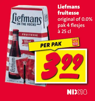 Aanbieding: Fruitesse original of 0.0%