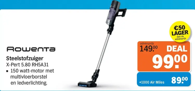Aanbieding: Steelstofzuiger X-Pert 5.80 RH5A31