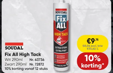 Promotie: Fix All High Tack