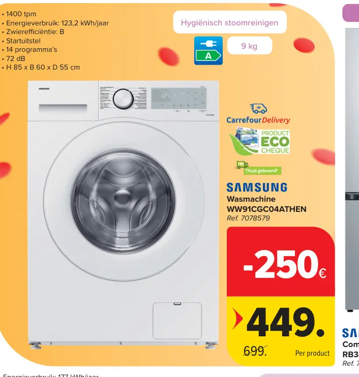 Promotie: Wasmachine WW91CGC04ATHEN