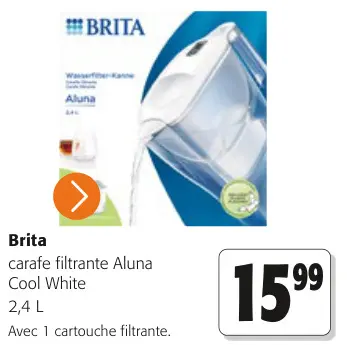 Offre: Brita carafe filtrante Aluna Cool White
