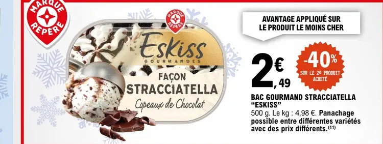 Promotie: Bac gourmand stracciatella "Eskiss"